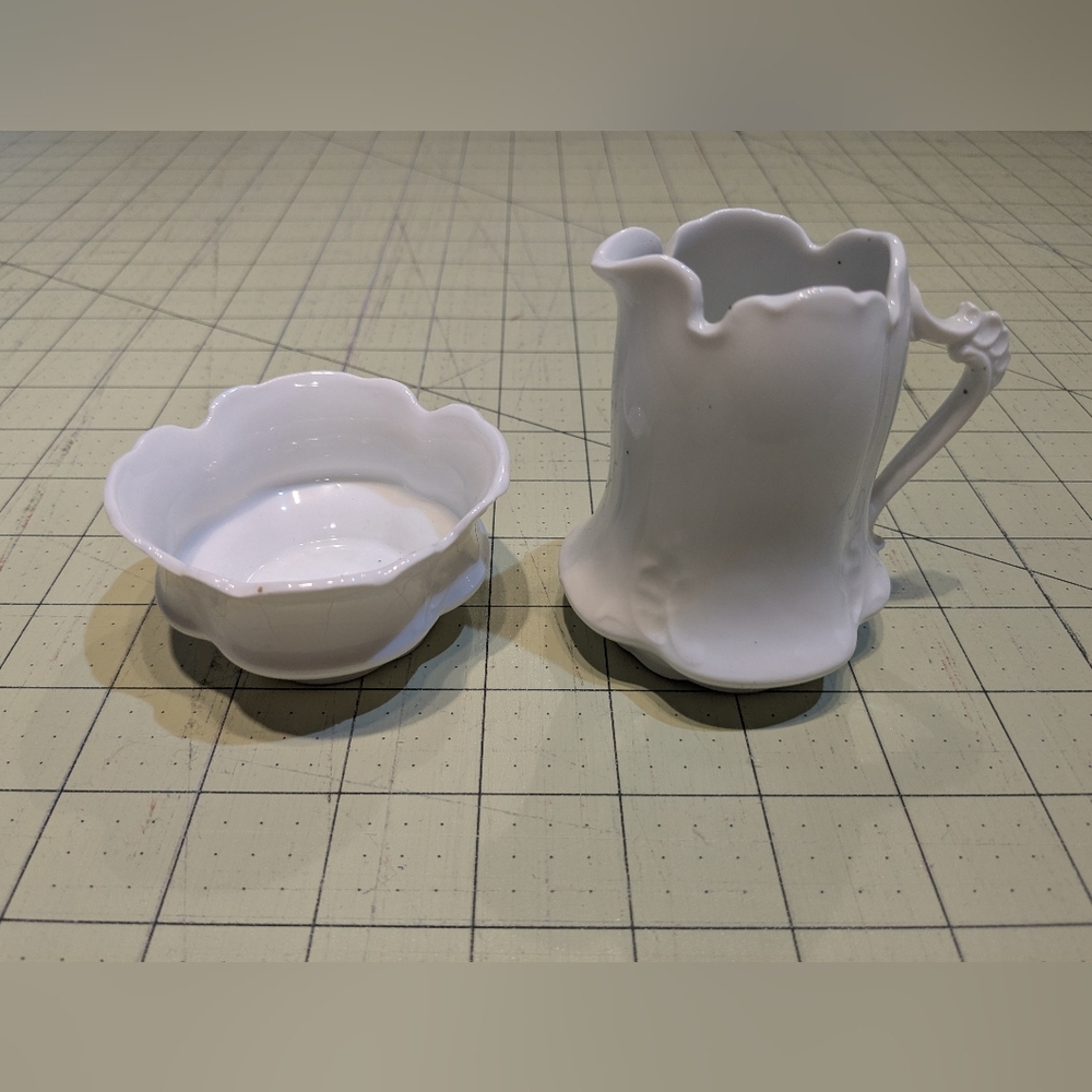 R.C. Tilly Bavaria White Porcelain Creamer and Sugar Bowl Set